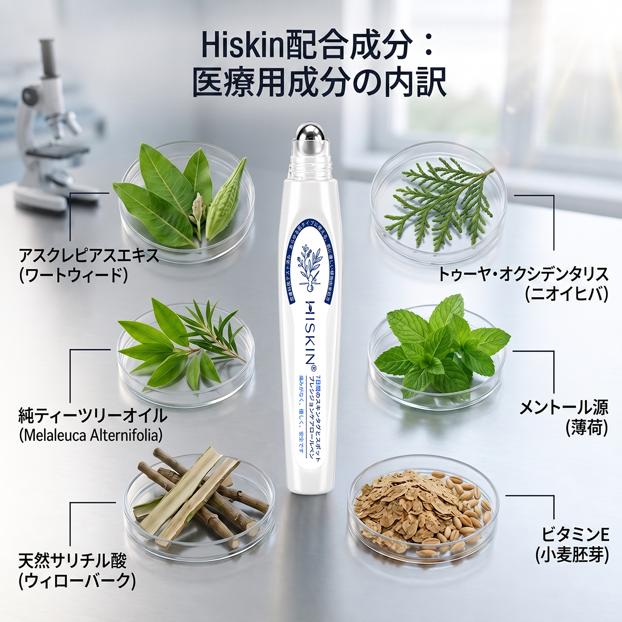 HISKIN® 👩‍⚕️ 7日間 スキンタグ＆スポットケアイレーサー 痛みを抑え、肌への負担に配慮した次世代ローラーボール式集中ケア